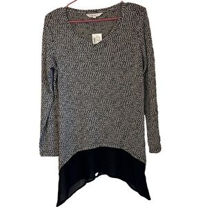 NWT Cleo Mixed Media Top